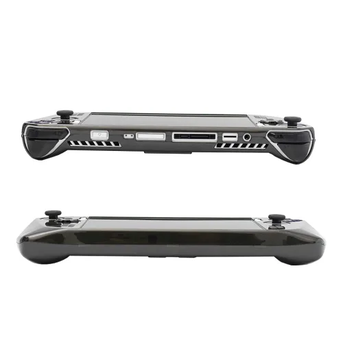 Vista 7 de Funda protectora transparente para consola de juegos ROG Ally a prueba de golpes, funda protectora suave con soporte, a prueba de sudor