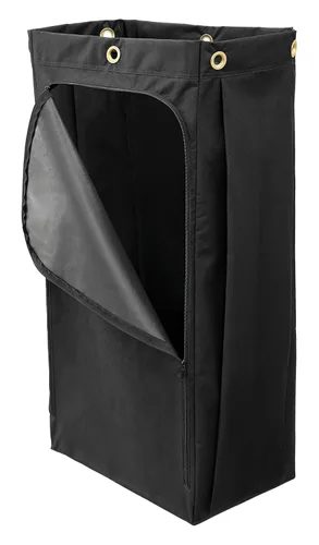Vista 3 de Bolsa de carro de limpieza Rubbermaid Commercial Products de 30 galones, amarilla, para recoger residuos o artículos de lavandería, carros