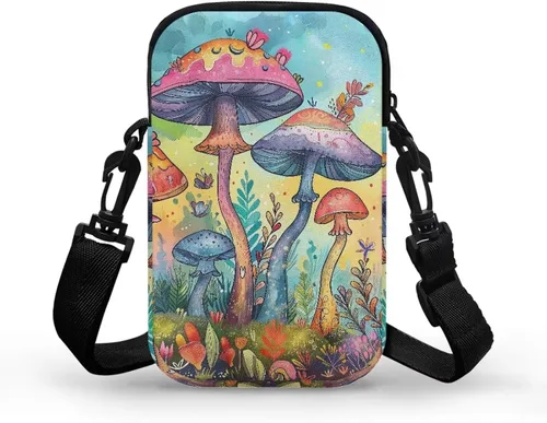 Vista 2 de Bolso cruzado de 2 capas para hombre, cartera para pasaporte, bolsa de mensajero