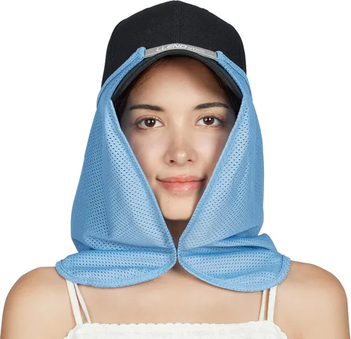 Vista 2 de Sombrero de sol de malla de enfriamiento Escudo Cuello Cortina Transpirable Guardia Polainas Protección UV Unisex Hombres Mujeres Cubierta facial