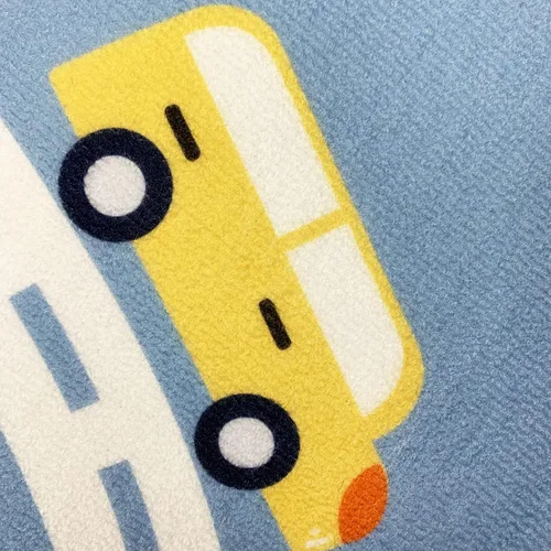 Vista 9 de Alfombra de juego para niños de 4 x 6 pies y alfombra de auto Hopscotch – Alfombra grande azul lavable para aula y preescolar para niños en edad