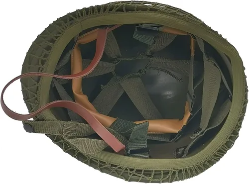 Vista 5 de WWII - Casco M1 del ejército de los Estados Unidos, engranaje de la Segunda Guerra Mundial, casco de la Segunda Guerra Mundial de la Segunda Guerra