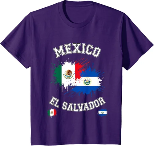 Vista 70 de Camiseta de recuerdo de la bandera vintage de El Salvador de México