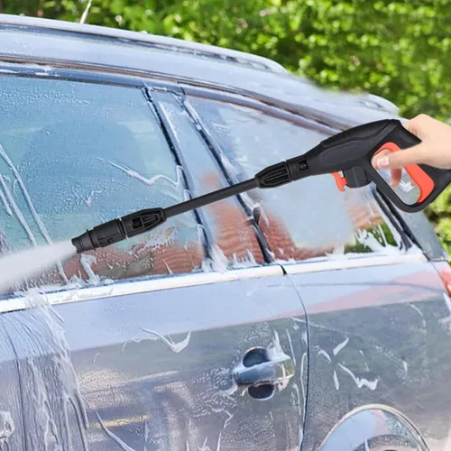 Vista 2 de Lavadora a presión de mano – Mini spray de jat, limpiador inalámbrico Máquina portátil de lavado de autos para limpieza de vehículos al aire