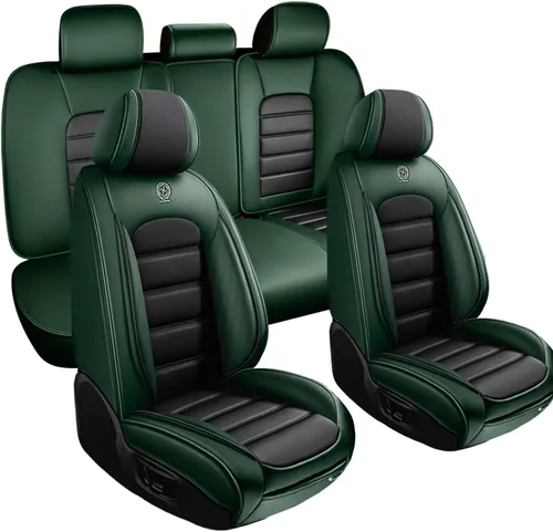 Vista 21 de Fundas de asiento para GMC Canyon 2004-2024, 2 fundas de asiento de automóvil de cuero, fundas protectoras de asiento impermeables, fundas