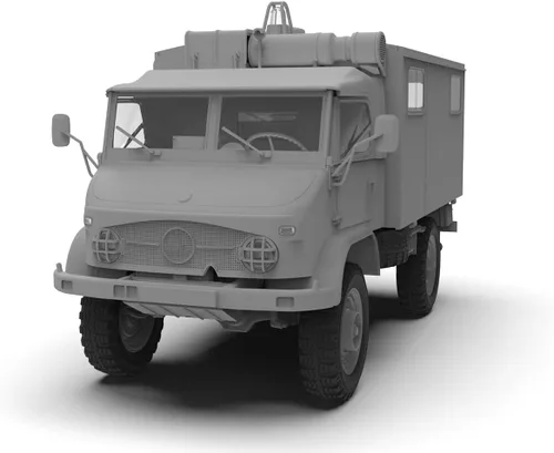 Vista 3 de ICM 35138 - Unimog S 404, Ambulancia Militar Alemana - Escala 1:35