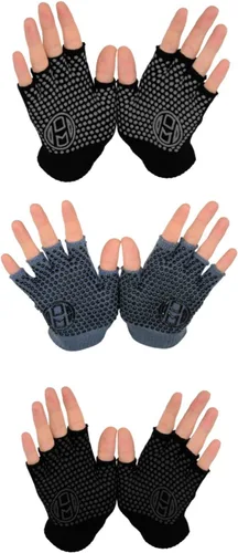 Vista 6 de Mato & Hash Guantes de agarre sin dedos para yoga, pilates