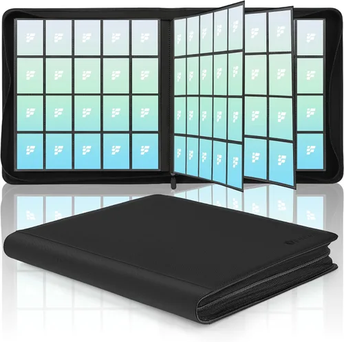 Vista 7 de Carpeta de tarjetas coleccionables de 9 bolsillos, libro de tarjetas premium para 360 tarjetas, álbum de tarjetas resistente para tarjetas