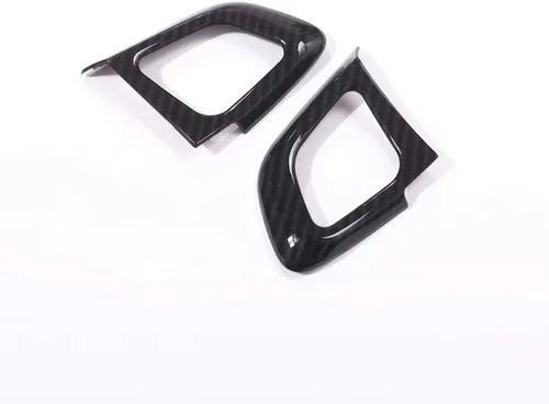 Vista 6 de Marco de botón de volante de coche estilo fibra de carbono ABS para Land Rover Range Rover Evoque 2012-2017 modificación interior del coche
