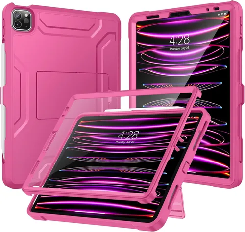 Vista 12 de Soke Funda para iPad Pro de 11 pulgadas 2022/2021/2020/2018/iPad Air de 5ª/4ª generación, protector de pantalla integrado - Compatible con carga