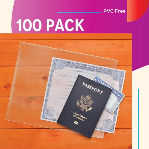 Vista 6 de GOLD SEAL Protectores de hojas sin agujeros, paquete a granel, tamaño carta (8.5 x 11 pulgadas), protectores de hojas transparentes pesados, carga