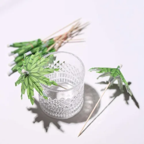 Vista 10 de Efavormart - Paquete de 100 brochetas de bambú natural de 4.75 pulgadas con palillos de cóctel de perlas blancas