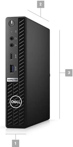 Vista 2 de Dell Optiplex 7090 Micro Desktop Core i5-10500T - Disco duro SSD de 256 GB - 16 GB RAM 6 núcleos @ 3.8 GHz Win 11 Pro Negro
