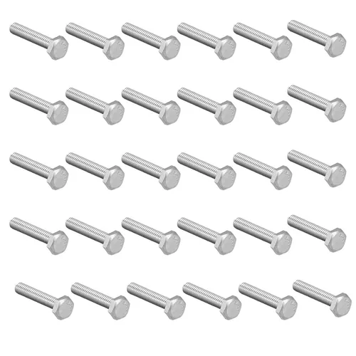 Vista 10 de 10 tornillos hexagonales M6 M6-0.039 x 1.575 in UNC Tornillos de cabeza hexagonal A2-70 (304) de acero inoxidable totalmente roscados, totalmente