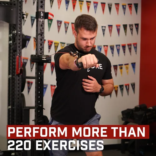 Vista 5 de Ancore Pro: Máquina de cable para gimnasio en casa Sistema de entrenamiento portátil para entrenamiento de fuerza Viene con soporte para rack