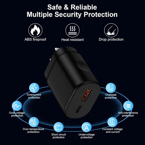 Vista 5 de 25W USB C Super Fast Charging Wall Charger Phone Android para Samsung Galaxy