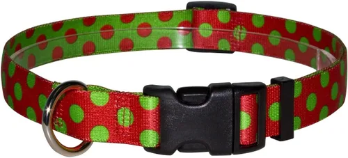 Vista 46 de Collar de diseño amarillo estándar para perro, pequeño, s, Marrón Lunares de Navidad