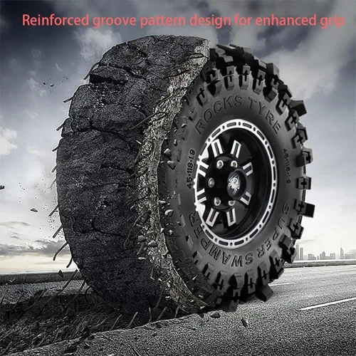 Vista 5 de Lifehead - Neumáticos de goma de 1.9 pulgadas para 1/10 RC Crawler Car TRAXXAS TRX4 TRX6 Axial SCX10 90046 90047 SCX10 III AXI03007 Tamiya CC01 D90