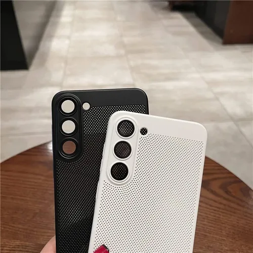 Vista 5 de Funda de disipación de calor de cubierta completa para Samsung Galaxy S23 S22 S21 Plus Ultra 5G, transpirable, rejilla dura, cubierta