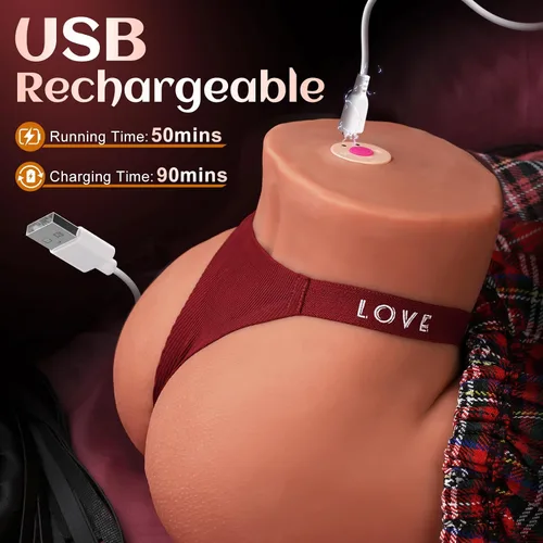 Vista 5 de AI Sync Male Sex Toy for Men, 12 Vibrating Sex Doll Automatic Masturbator