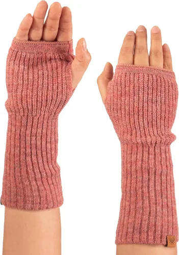 Vista 8 de NOVICA Handmade Alpaca Wool Blend Fingerless Gloves Arm Warmers for Women Gris