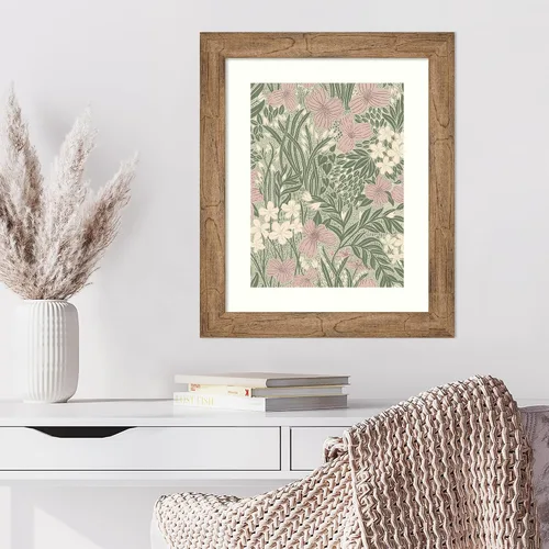 Vista 4 de Amanti Art Katie Oshea - Lienzo decorativo para pared, diseño de campo de flores, verde claro, 24 x 20 pulgadas, arte de pared de flores, decoración