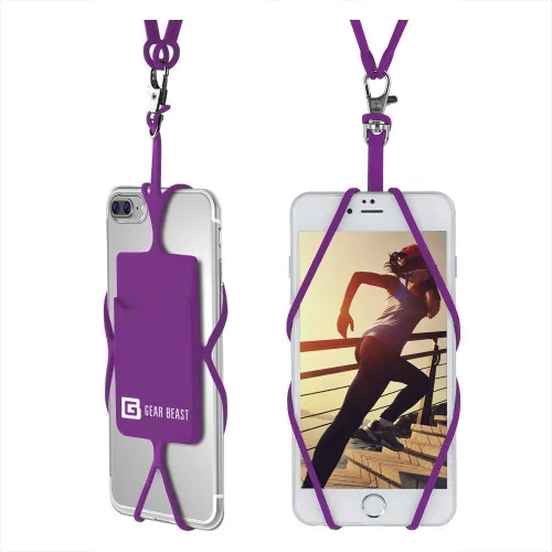 Vista 11 de Gear Beast - Correa universal para teléfono celular compatible con iPhone, Galaxy y la mayoría de teléfonos inteligentes, incluye soporte para Negro