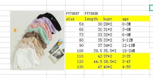 Vista 7 de Suéter de manga larga para bebé y niña, sudadera de punto para otoño e invierno