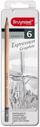 Vista 2 de TALENS - Estuche 6 Lápices de Grafito Caja de Metal Expresión
