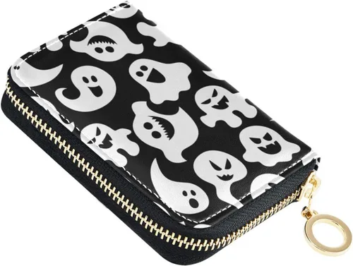 Vista 10 de Tarjetero de Tarjetas de Crédito RFID de Cuero con Cremallera Cartera para Mujeres y Niñas, Color #01, Talla única, Classic