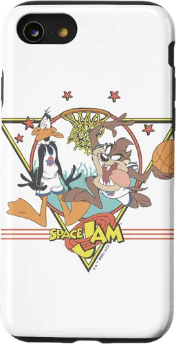 Vista 13 de Funda para iPhone 14 space jam Daffy Duck & Taz Retro Stars Basketball Team