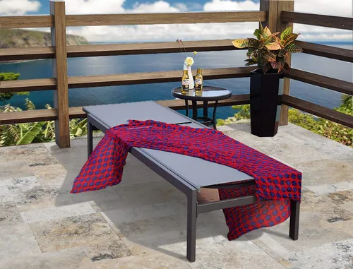 Vista 4 de Kozyard Moderna tumbona reclinable de aluminio para patio con textilencia para tomar el sol para todo tipo de clima, 5 posiciones ajustables, muy