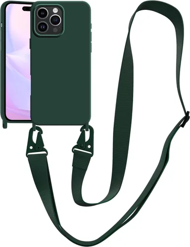 Vista 143 de Funda compatible con iPhone 8 Plus, iPhone 7 Plus/6 Plus/6S Plus con cordón, funda cruzada para iPhone con correa ajustable de silicona para iPhone