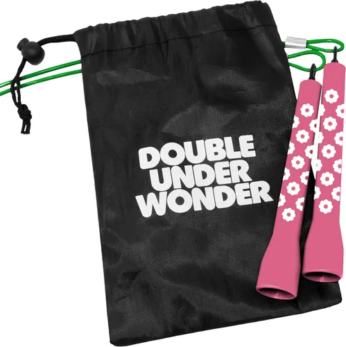 Vista 2 de Double Under Wonder Cuerda de saltar, cuerda de velocidad sin enredos, cuerda de velocidad ajustable para hombres, mujeres, entrenamiento de fitness
