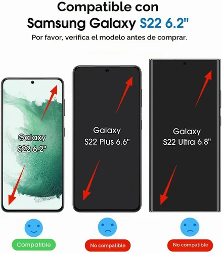 Vista 2 de amFilm OneTouch - Protector de pantalla para Samsung Galaxy S22 5G de 6.1 pulgadas, dureza 9H con protector de lente de cámara, más fácil