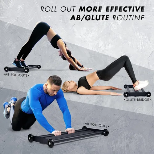 Vista 6 de Yes4All Glute Ham Glider, Exercise Wheels for Home Gym Fitness, Glute Hamstring, Booty Building