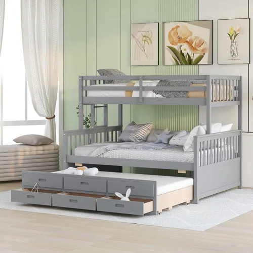 Vista 15 de Harper & Bright Designs Litera Queen con 2 cajones y cama nido extraíble