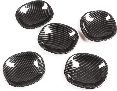 Vista 4 de Adhesivo ABS para manija de puerta exterior de automóvil para Mercedes Benz Clase G W463 G500 2019-2020 Accesorio de automóvil (fibra de carbono)
