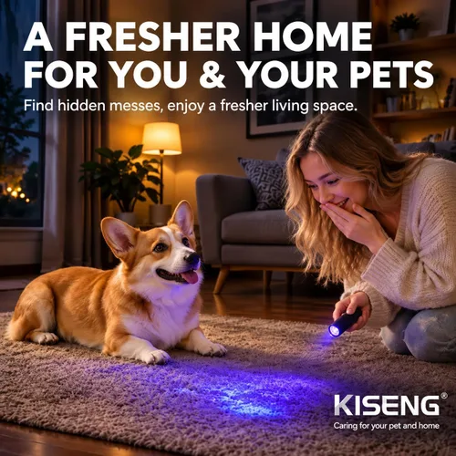 Vista 8 de 395nm UV Light Black Light Flashlight for Pet Urine Detection