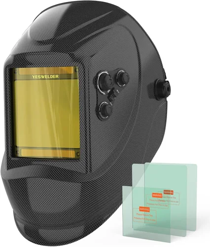 Vista 12 de YESWELDER - Máscara de soldar con oscurecimiento automático, funciona con energía solar, color real.