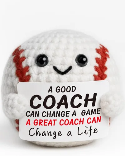 Vista 9 de Regalo de béisbol de ganchillo positivo de Pascua, regalos de béisbol hechos a mano para hombres, mujeres, hijo, hija, regalo de apoyo inspirador