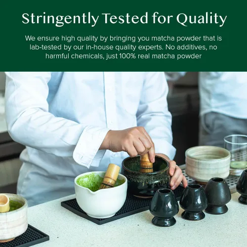 Vista 5 de VAHDAM, Té matcha japonés en polvo (50 tazas, 3.53 onzas) procedente de Japón Auténtico polvo de té verde matcha japonés Matcha culinaria