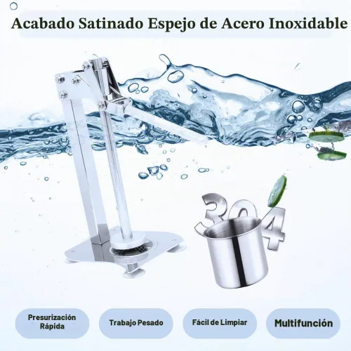 Vista 2 de Exprimidor manual de cítricos de acero inoxidable, exprimidor manual de cítricos – Exprimidor de mano resistente para lima naranja, prensa de frutas