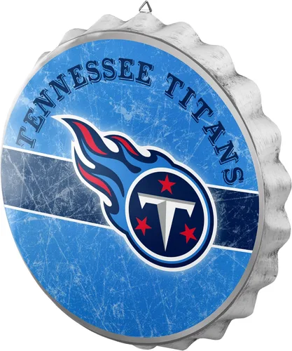 Vista 19 de NFL Team Logo Distressed Metal Hanging Wall Bottle Cap Sign