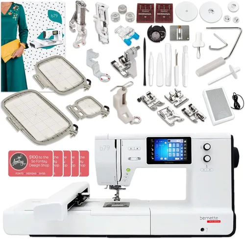 Vista 2 de Bernette Paquete combinado de máquina de coser y bordar B79 con diseños