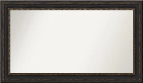 Vista 206 de Amanti Art Espejo de pared personalizado no biselado (25 x 25 pulgadas), marco de bronce acentuado, varios tamaños personalizados, espejo de baño