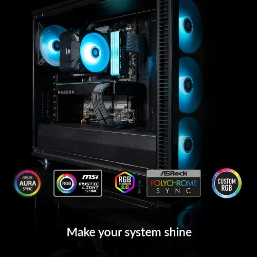 Vista 3 de ARCTIC Congelador A35 RGB - Enfriador de CPU de una sola torre con RGB, AMD específico, ventilador de presión optimizada de 4.724 in, 200-1700 RPM