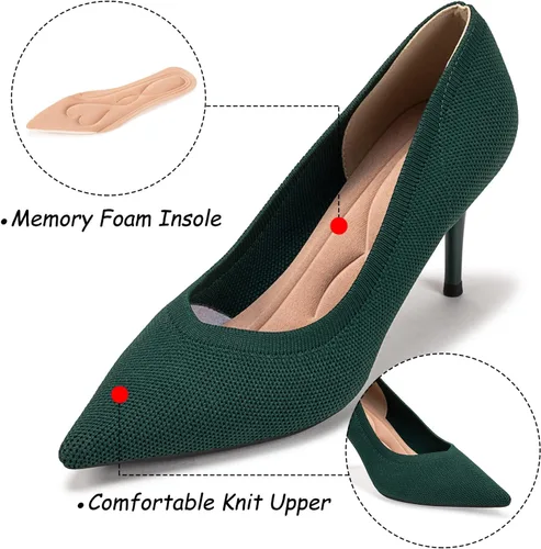Vista 8 de Zapatos de tacón bajo con punta puntiaguda para mujer