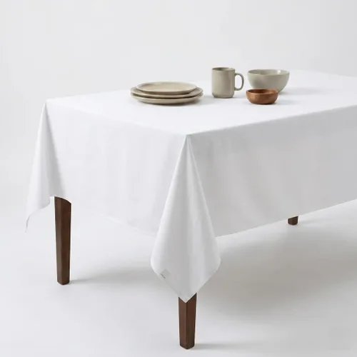 Vista 16 de Urban Villa - Mantel de mesa 100 % algodón, para uso diario, cenas familiares o fiestas en interiores o exteriores, a cuadros, color negro/blanco