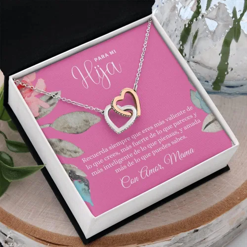 Vista 8 de Para Mi Hija Regalo Para Hija Regalo De Aliento De Hija Collar Para Hija Madre Y Hija Regalo Para Hija En Español Regalo De Cumpleaños Para Esposa
